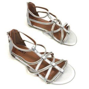 Silver Gladiator Sandals 6